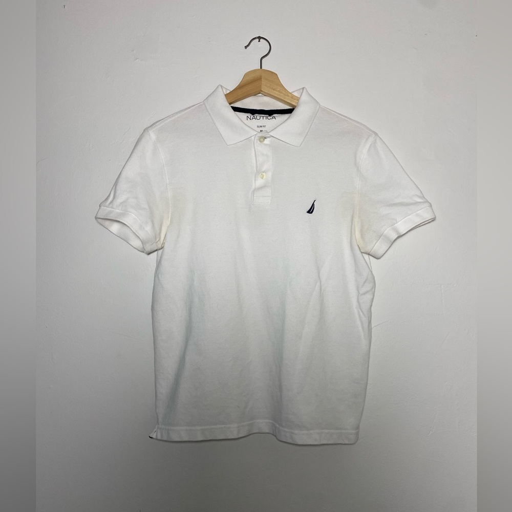 White Nautica Polo Slim Fit